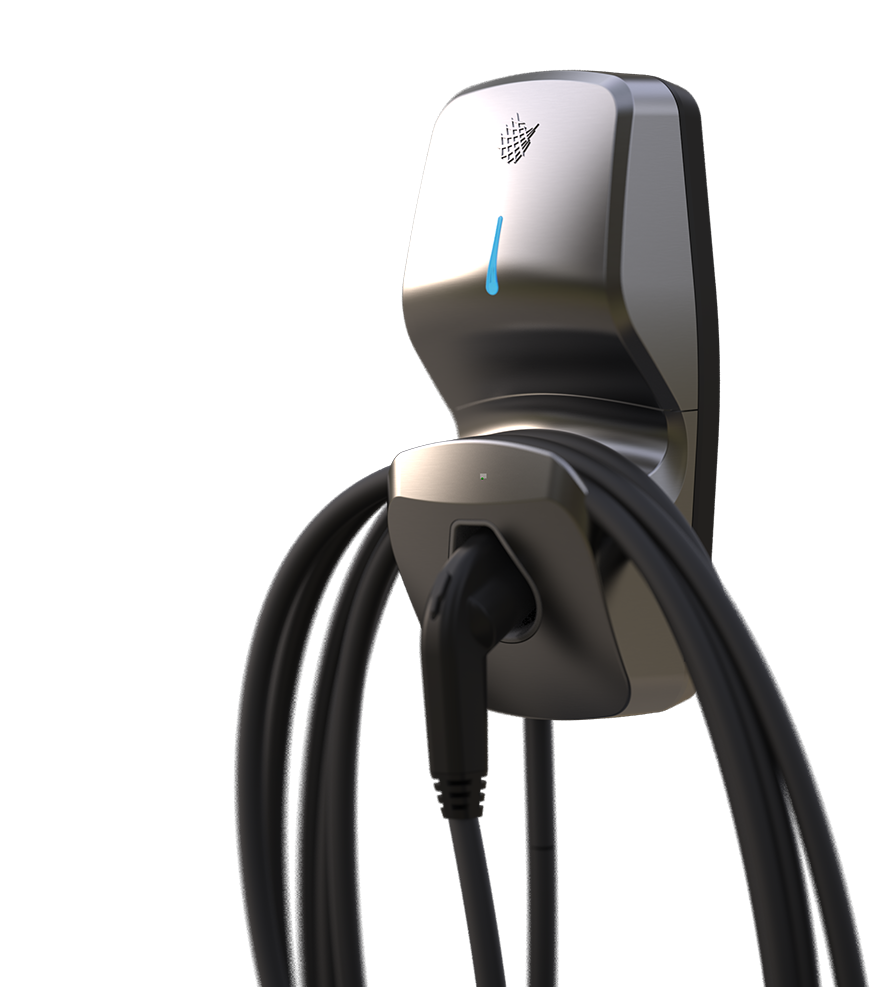 Chargeur de voiture électrique en acier inoxidable développé par Tak Design pour Add Energie